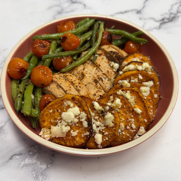 Honey-Feta Sweet Potato Rounds